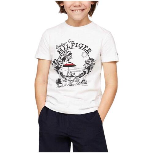 Abbigliamento Bambino T-shirt maniche corte Tommy Hilfiger  Bianco