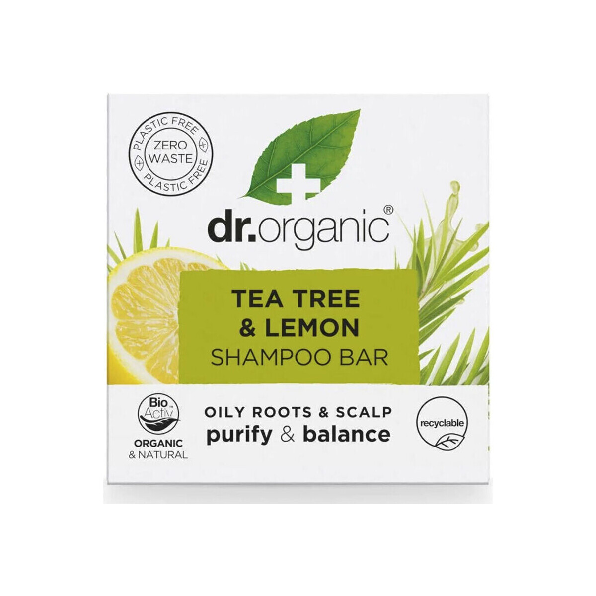 Bellezza Donna Shampoo Dr. Organic Shampoo Solido Al Tea Tree E Limone 75 Gr 
