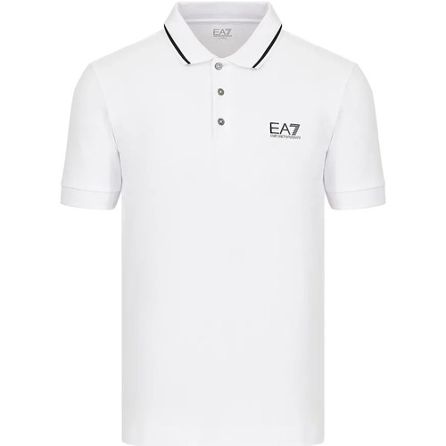 Abbigliamento Uomo T-shirt & Polo Ea7 Emporio Armani Polo EA7 8NPF06 PJ04Z Uomo Bianco Bianco