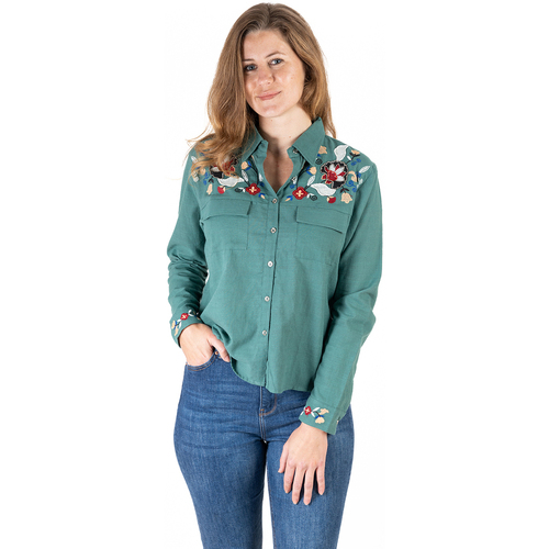 Abbigliamento Donna Camicie Isla Bonita By Sigris Camicia Verde