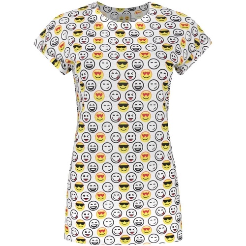 Abbigliamento Donna T-shirts a maniche lunghe Emoticon NS7985 Bianco