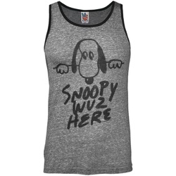 Abbigliamento Uomo Top / T-shirt senza maniche Junk Food Snoopy Wuz Here Grigio