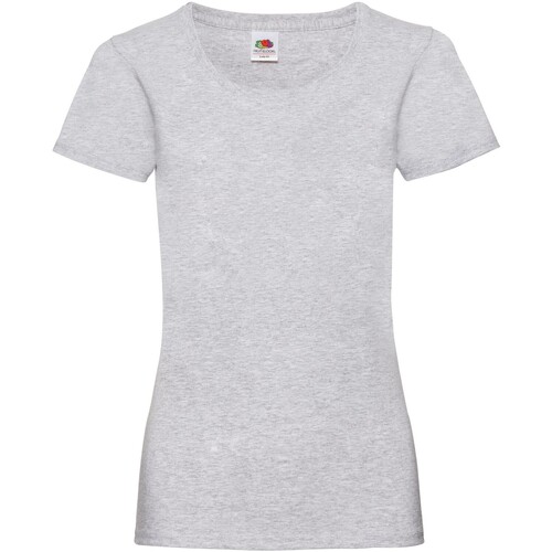 Abbigliamento Donna T-shirts a maniche lunghe Fruit Of The Loom SS050 Grigio