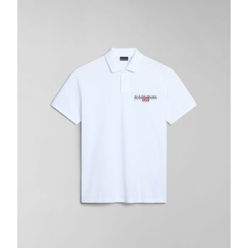 Abbigliamento Uomo T-shirt & Polo Napapijri E-AYLMER NP0A4HTN-002 BRIGHT WHITE Bianco