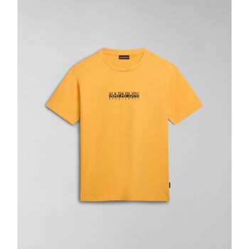 Abbigliamento Uomo T-shirt & Polo Napapijri S-BOX SS4 NP0A4H8S-Y1J YELLOW KUMQUAT Giallo