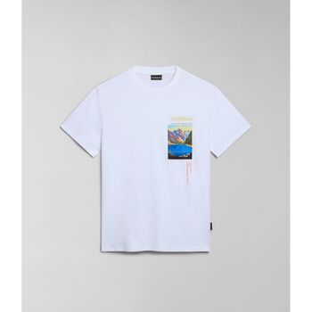 Abbigliamento Uomo T-shirt & Polo Napapijri S-CANADA NP0A4HQM-002 BRIGHT WGITE Bianco