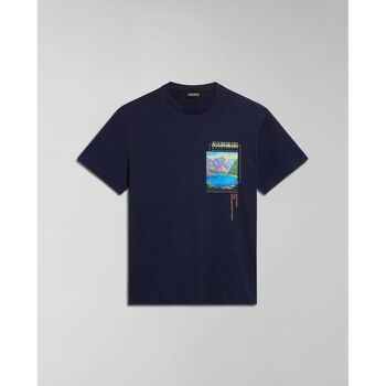 Abbigliamento Uomo T-shirt & Polo Napapijri S-CANADA NP0A4HQM-176 BLU MARINE Blu