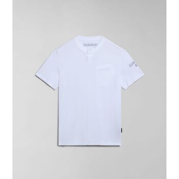 Abbigliamento Uomo T-shirt & Polo Napapijri S-MELVILLE NP0A4HQL-002 BRIGHT WHITE Bianco