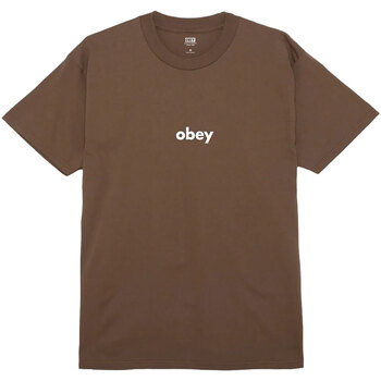 Abbigliamento Uomo T-shirt maniche corte Obey LOWER CASE 2 CLASSIC TEE Marrone