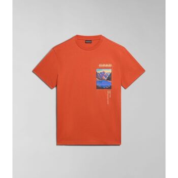 Abbigliamento Uomo T-shirt & Polo Napapijri S-CANADA NP0A4HQM-MA6 ORANGE BURNT Arancio