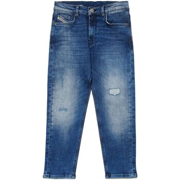 Abbigliamento Bambino Jeans tapered Diesel Jeans tapered blu con rotture - D-Lucas J00981KXBKE Blu