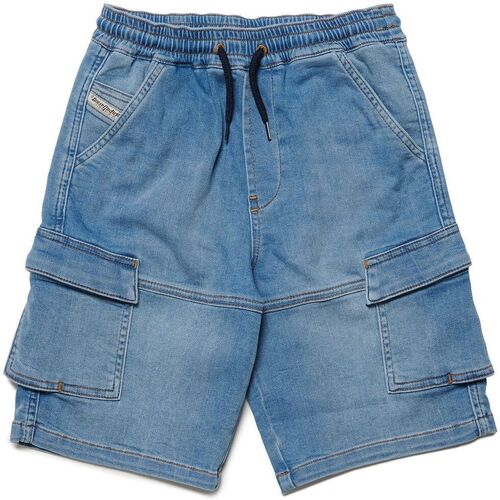 Abbigliamento Bambino Shorts / Bermuda Diesel Pantaloni corti cargo in JoggJeans J01634KXBKF Blu