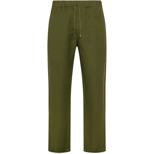 Abbigliamento Uomo Pantaloni Sun68 BEACH pantalone uomo S34125 37 LONG PANT LINEN BEACH Verde