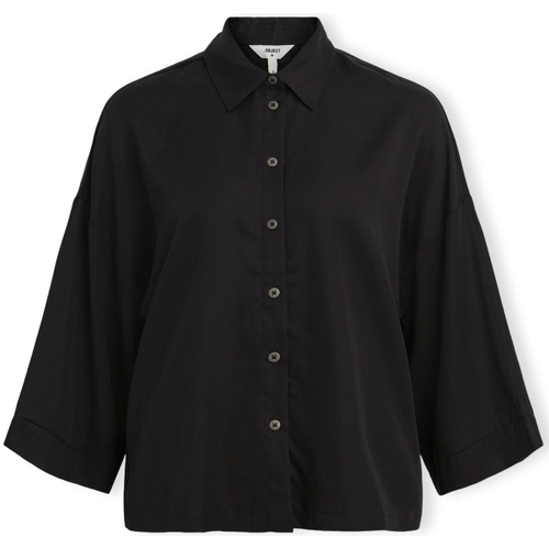 Abbigliamento Donna Top / Blusa Object Noos Tilda Boxy Shirt - Black Nero