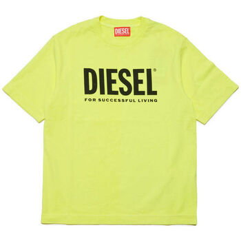 Diesel T-shirt fluo con logo J01902KYAYB Giallo-K259-GIALLO
