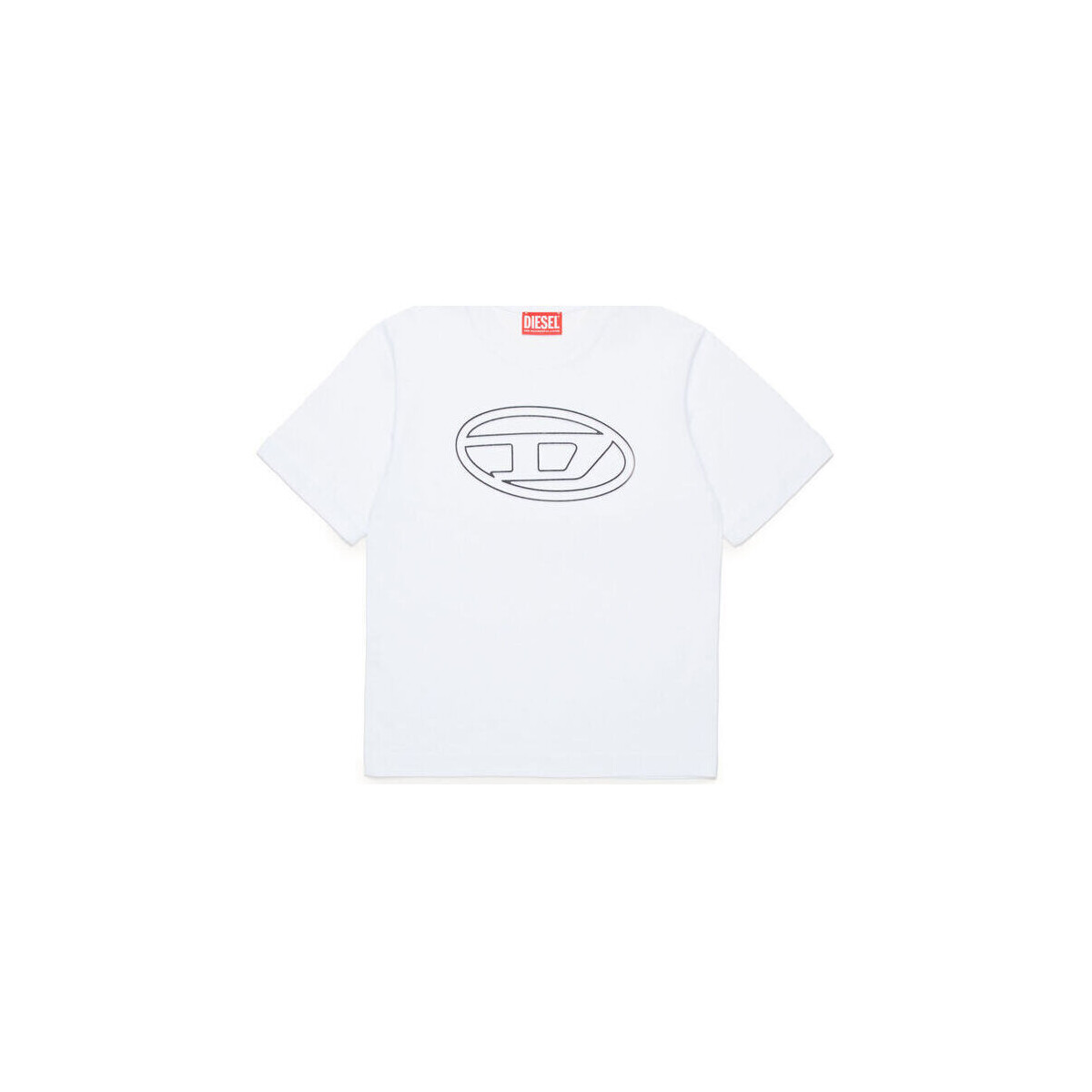 Abbigliamento Unisex bambino T-shirt maniche corte Diesel T-shirt con logo Oval D J017880BEAF Bianco