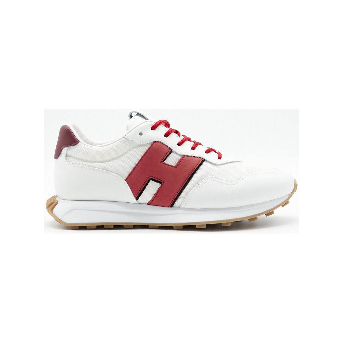 Scarpe Uomo Sneakers Hogan HXM6010EH41N0R706EBIANCO-ROSSO Bianco