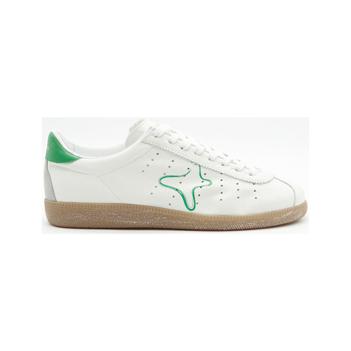 Scarpe Uomo Sneakers Ama Brand 2446BIANCO-VERDE Bianco