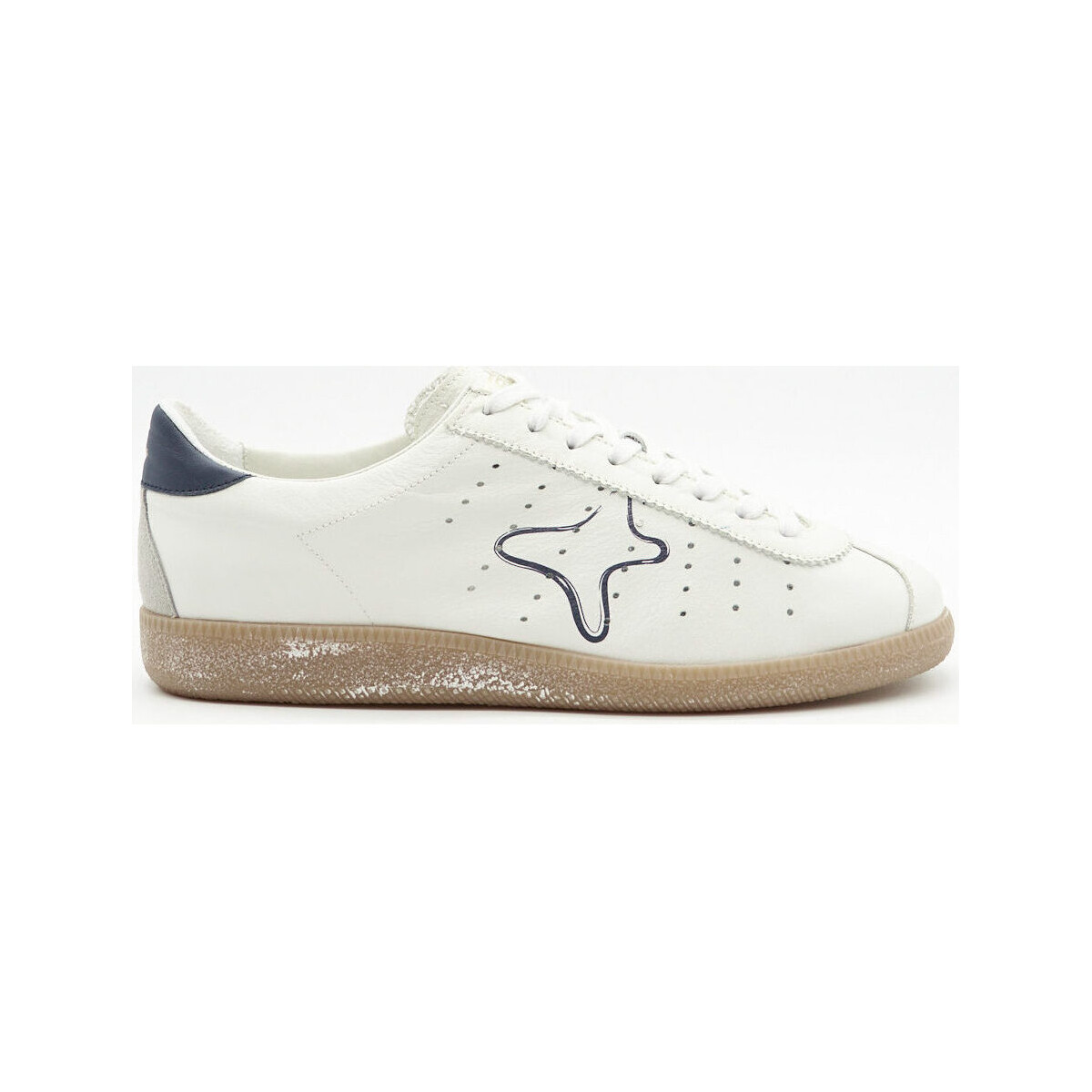 Scarpe Uomo Sneakers Ama Brand 2444BIANCO-BLU Bianco