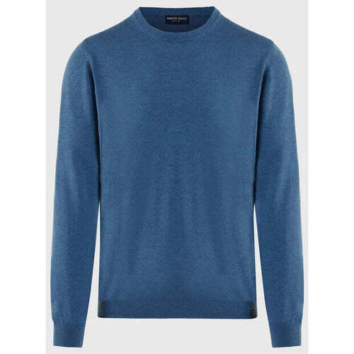 Abbigliamento Uomo T-shirts a maniche lunghe North Sails maglia blu melange in cotone organico Blu