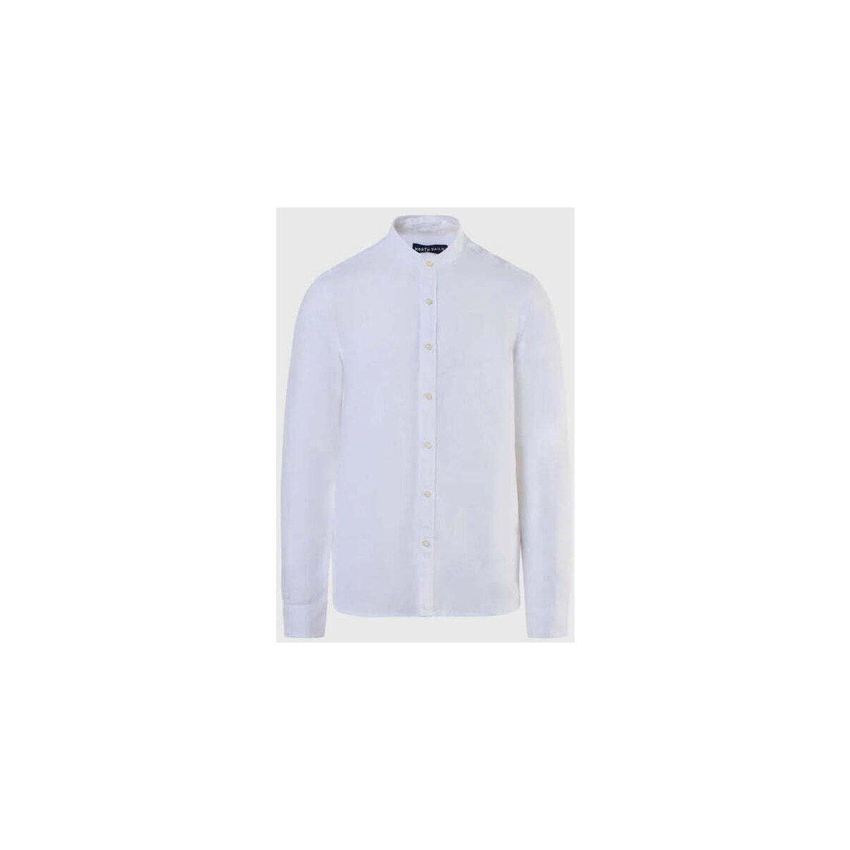 Abbigliamento Uomo Camicie maniche lunghe North Sails camicia bianca alla coreana Bianco