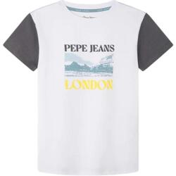 Abbigliamento Bambino T-shirt maniche corte Pepe jeans  Bianco