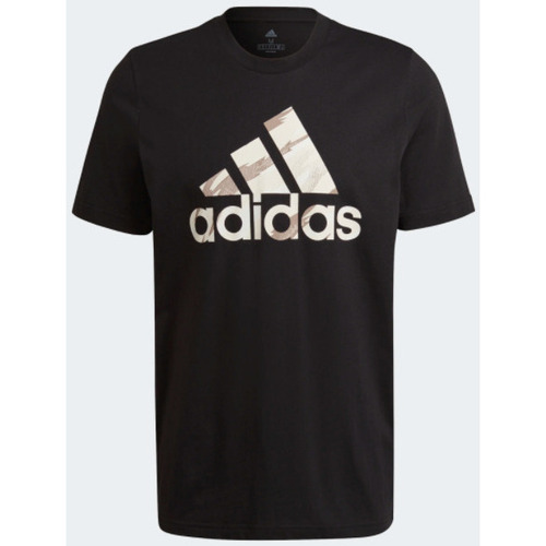 Abbigliamento Uomo T-shirt & Polo adidas Originals T-Shirt Essentials Single Jersey Camo Print Nero
