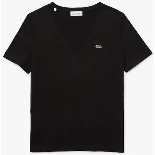 Abbigliamento Donna T-shirt maniche corte Lacoste TF8392 Nero
