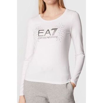 Abbigliamento Donna T-shirts a maniche lunghe Ea7 Emporio Armani 6LTT26 Bianco