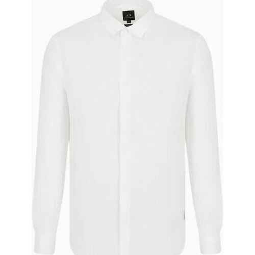 Abbigliamento Uomo Camicie maniche lunghe EAX 8NZC50 Bianco
