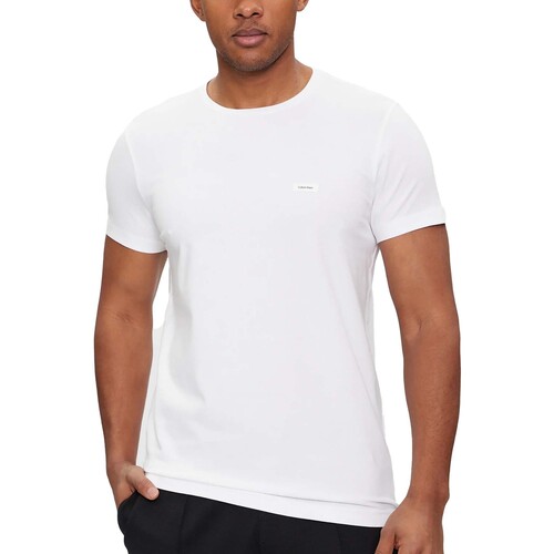 Abbigliamento Uomo T-shirt & Polo Calvin Klein Jeans Stretch Slim Fit T-S Bianco