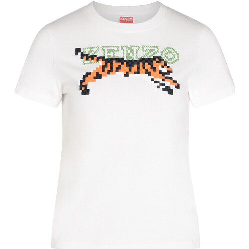 Abbigliamento Donna T-shirt & Polo Kenzo T-Shirt  con ricamo pixel bianca Altri