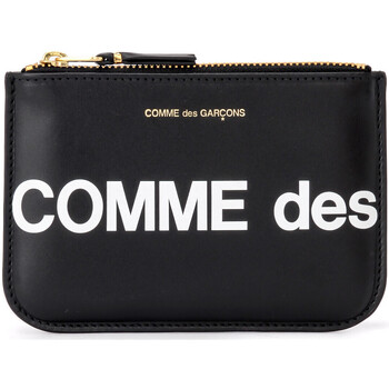 Borse Portafogli Comme Des Garcons Bustina Comme Des Garçons Wallet Huge Logo in pelle nera Altri