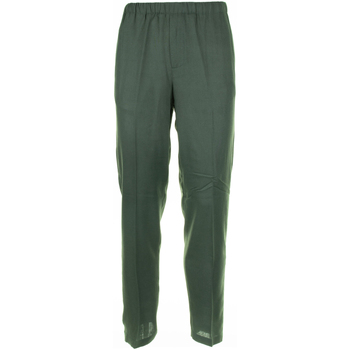 Abbigliamento Uomo Pantaloni Cruna Pantalone verde in misto lino Verde