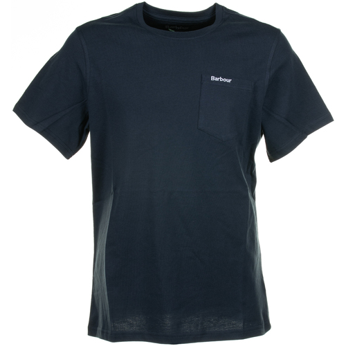 Abbigliamento Uomo T-shirt & Polo Barbour T-shirt blu navy con taschino e logo Blu