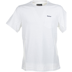 Abbigliamento Uomo T-shirt & Polo Barbour T-shirt bianca con taschino e logo Bianco