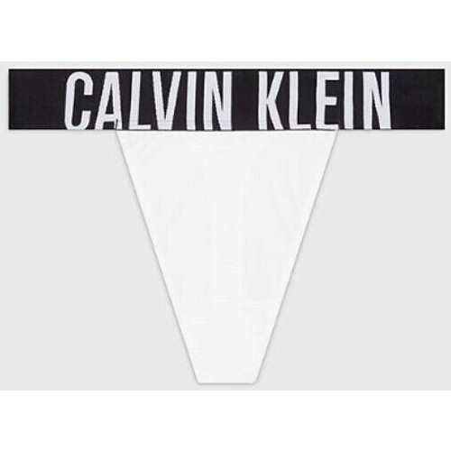 Biancheria Intima Donna Slip Calvin Klein Jeans 000QF7638E100 THONG Bianco