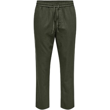 Abbigliamento Uomo Pantaloni 5 tasche Only & Sons  22024966 Verde