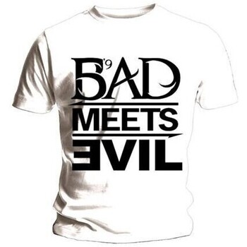Abbigliamento T-shirts a maniche lunghe Eminem Bad Meets Evil Bianco