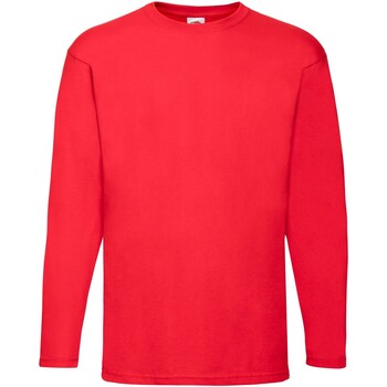 Abbigliamento Uomo T-shirts a maniche lunghe Fruit Of The Loom SS032 Rosso