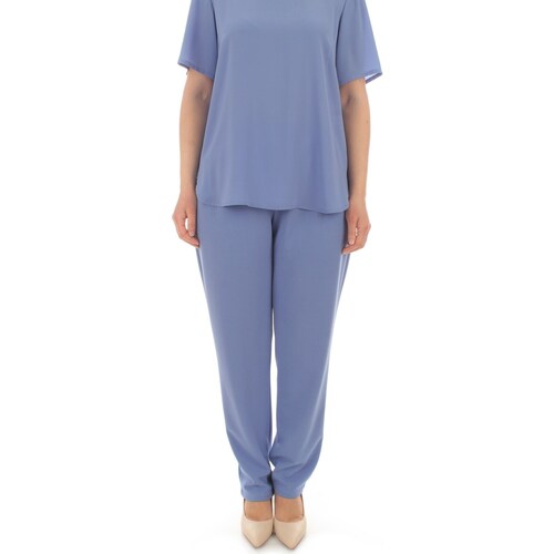 Abbigliamento Donna Pantaloni 5 tasche Gigliorosso 24004 Blu