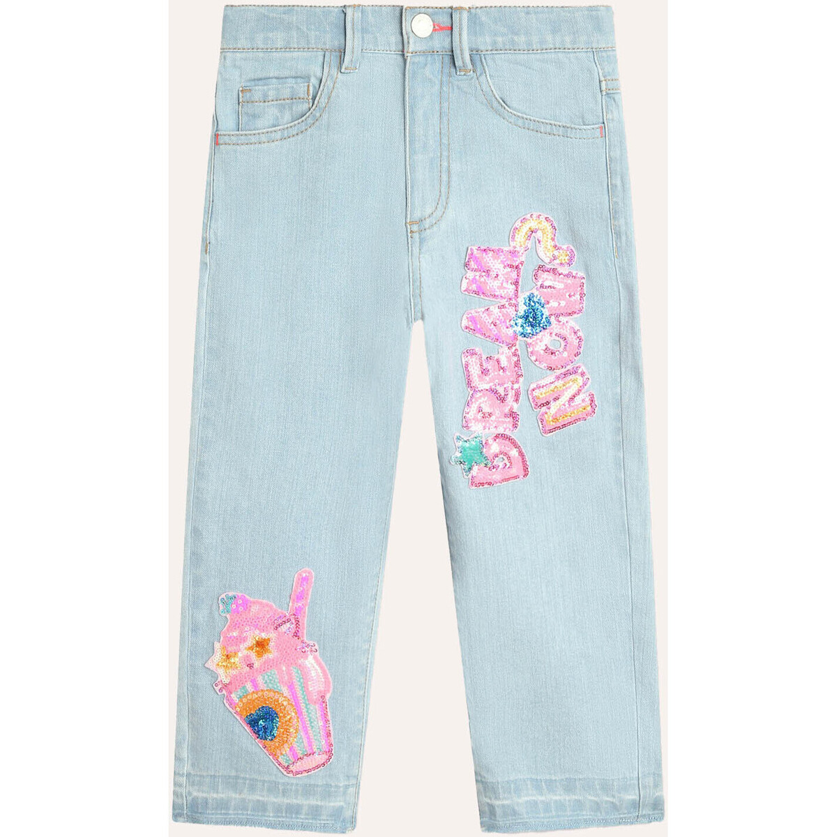 Abbigliamento Bambina Jeans Billieblush Jeans cinque tasche  per bambina in twill Blu