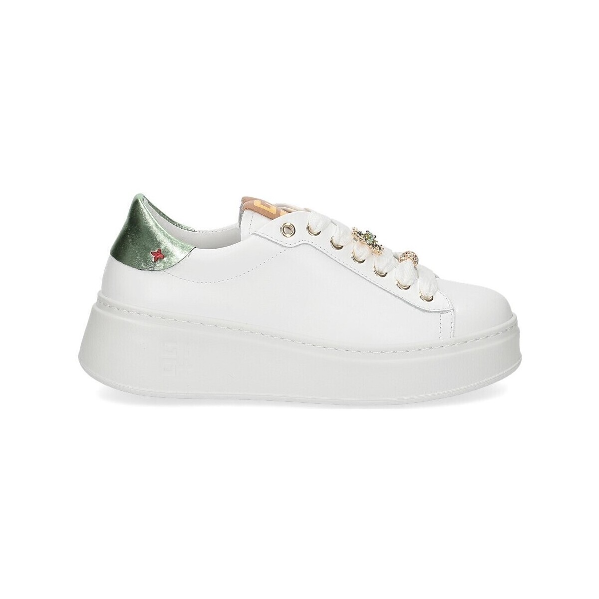 Scarpe Donna Sneakers Gio + Gio+ PIA150A combi rana bianco verde Bianco