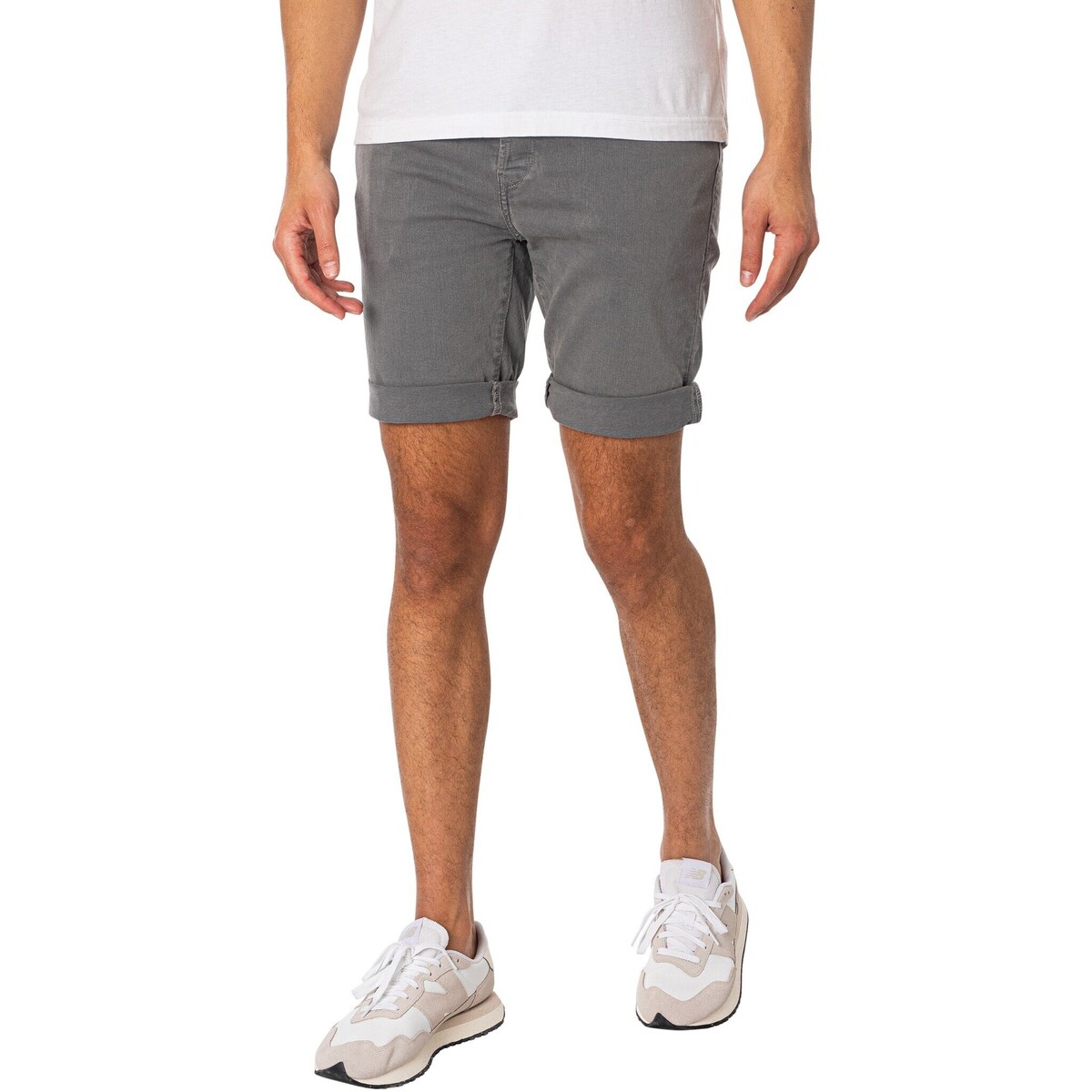 Abbigliamento Uomo Shorts / Bermuda Replay Pantaloncini di jeans affusolati Grigio