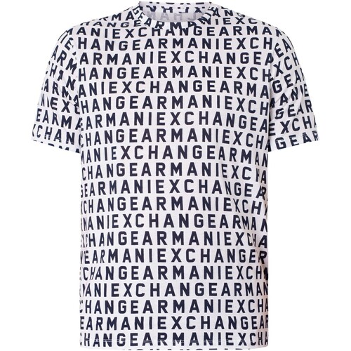 Abbigliamento Uomo T-shirt maniche corte EAX T-shirt con motivo marchiato Bianco