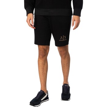 Abbigliamento Uomo Shorts / Bermuda EAX Pantaloncini in felpa con logo incrociato Nero