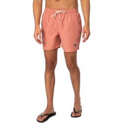 Abbigliamento Uomo Costume / Bermuda da spiaggia Barbour Pantaloncini da bagno con logo Staple Rosa