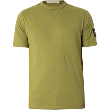 Abbigliamento Uomo T-shirt maniche corte Calvin Klein Jeans T-shirt regolare con stemma Verde