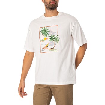 Gant T-shirt grafica stampata Hawaii Bianco