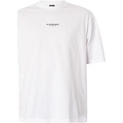 Abbigliamento Uomo T-shirt maniche corte G-Star Raw T-shirt squadrata sul petto centrale Bianco